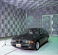 Chassis dynamometer in a semi-anechoic chamber